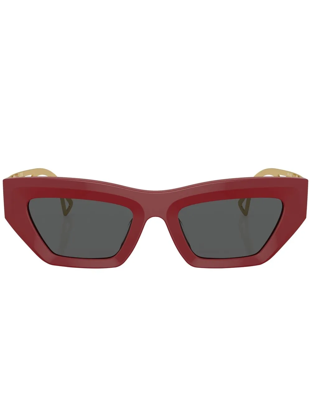 

Солнцезащитные очки в квадратной оправе с тисненым логотипом Versace Eyewear, красный