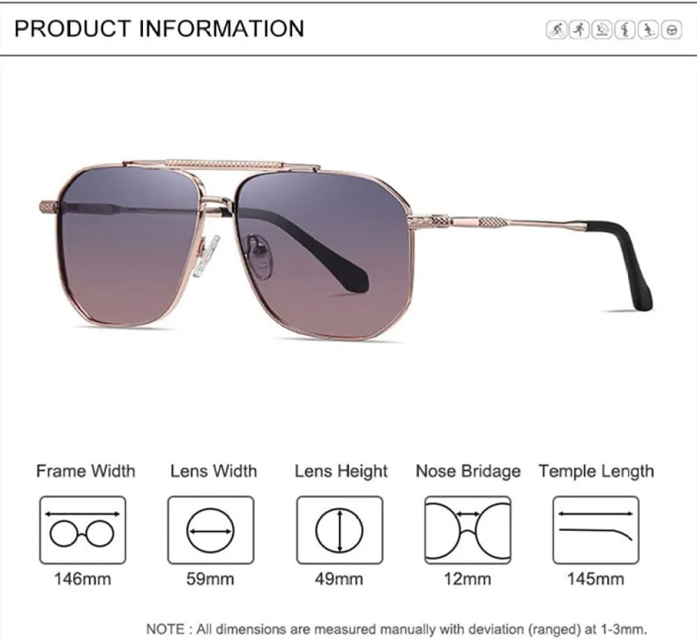 

Классические ретро поляризованные солнцезащитные очки MUTYNE для вождения, для женщин и мужчин, квадратные, модные солнцезащитные очки, металлические, UV400, C02