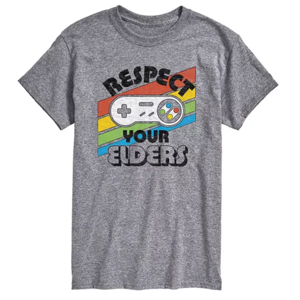 

Мужская футболка "Уважай старших" с принтом Licensed Character, серый