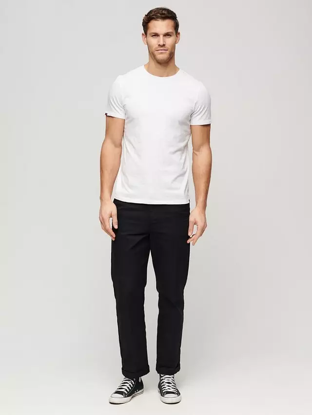 Футболка Superdry Crew Neck Slub Short Sleeved, цвет optic — фото 2