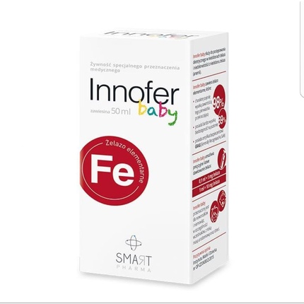 

Innofer Baby оральная суспензия 50 мл железо для новорожденных Smart