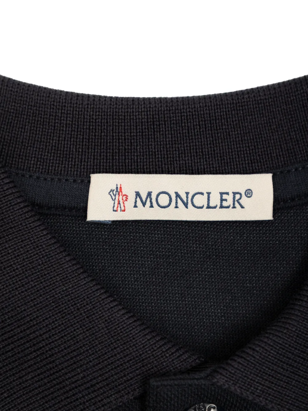 Поло с длинными рукавами Moncler Enfant, синий — фото 3