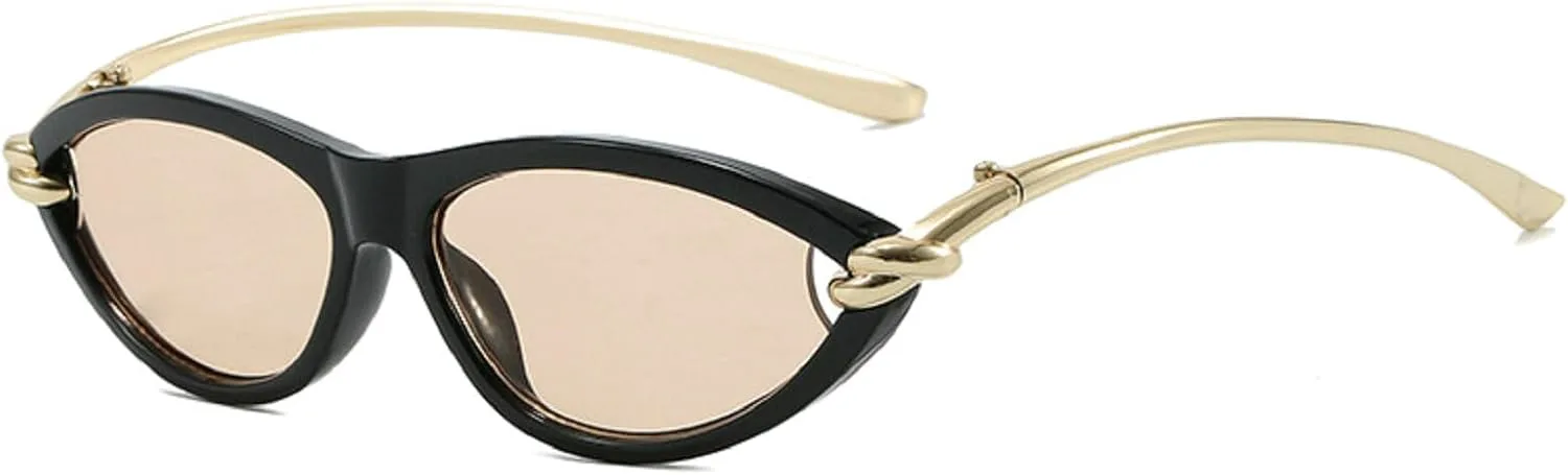 

Солнцезащитные очки «кошачий глаз» для женщин. Модные ретро-солнцезащитные очки в стиле «кошачий глаз» с металлическими дужками. Модные очки 2025 года mincl, C1