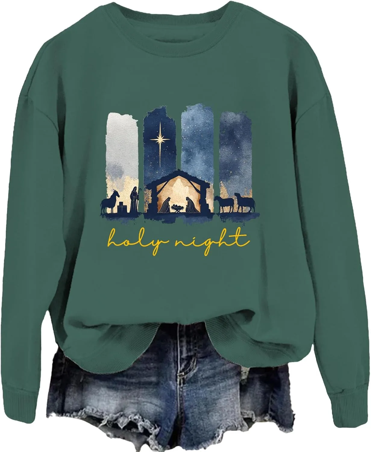 

Свитшот Oh Holy Night с рождественским принтом Czbic