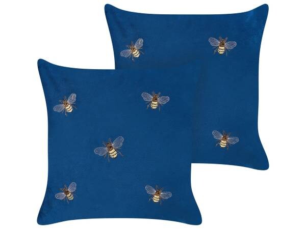 

Подушка Beliani 2 шт TALINUM, 45x45x45 см цвет blau/braun/weiß/gelb