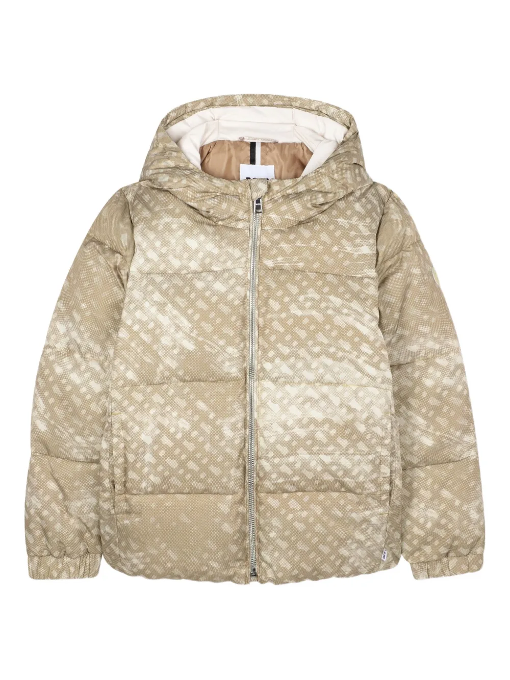 

Стеганый пуховик с капюшоном BOSS Kidswear, нейтральный