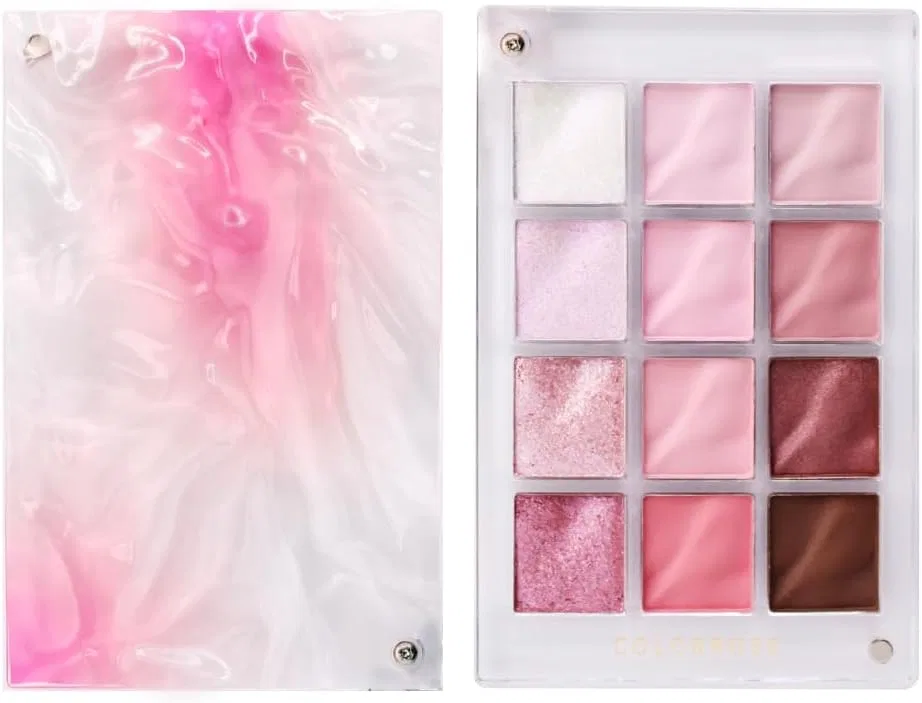 Палетка теней COLORROSE Water Surface Eyeshadow Palette 01 Cherry Shell Pink 12 цветов