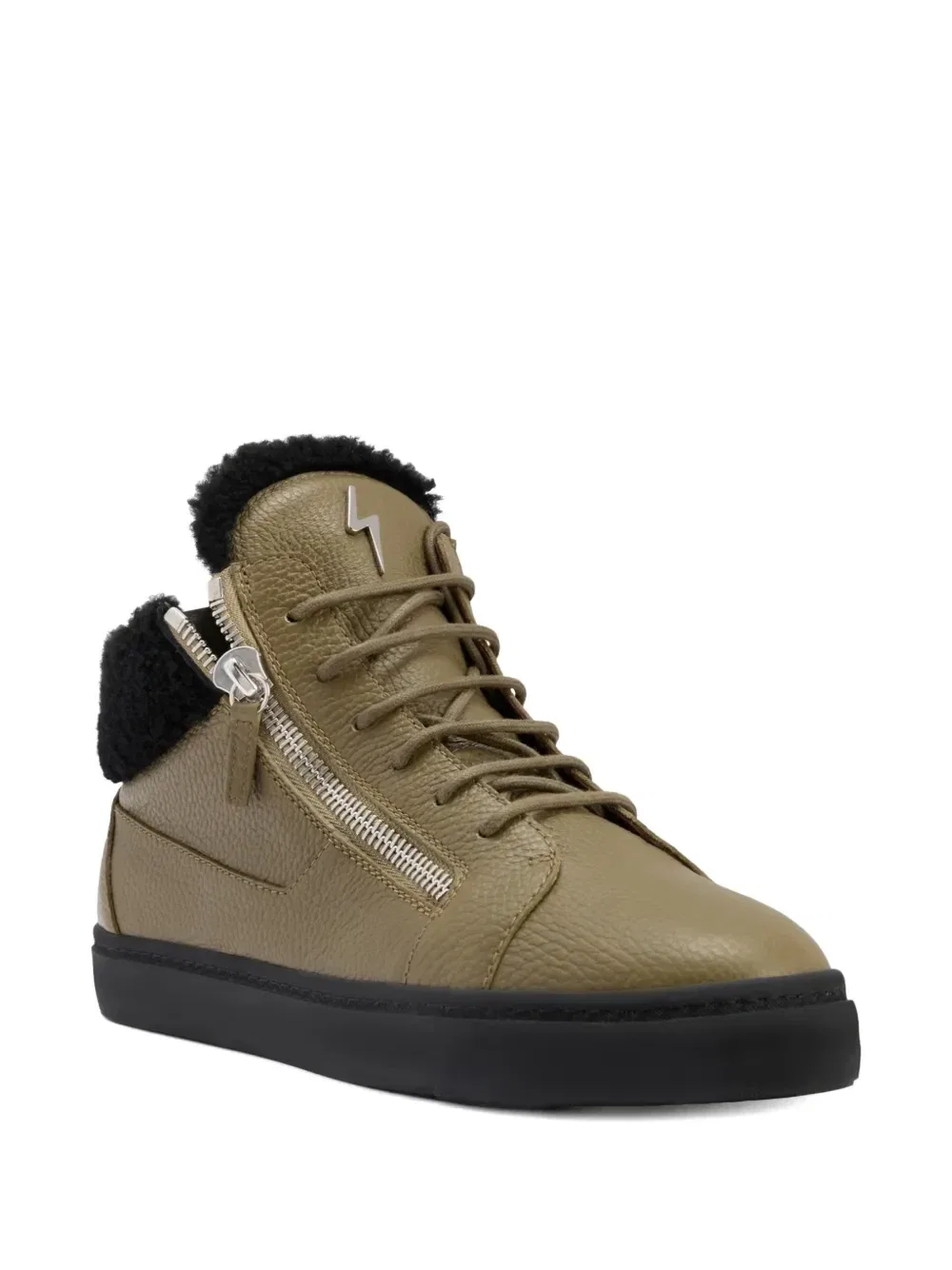Кеды Kriss с молнией сбоку Giuseppe Zanotti, зеленый — фото 2