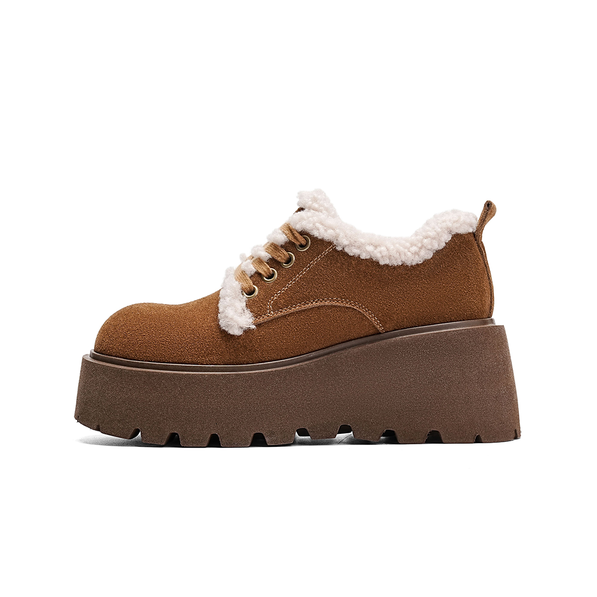Зимние сапоги женские карамельные EBLAN, Caramel (Fleece-Lined)