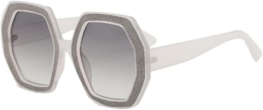 

Стильные солнцезащитные очки с многоугольной крупной оправой, украшенные бриллиантовыми наклейками и защитой от УФ-излучения, для мужчин и женщин (белая оправа с двойными серыми вкраплениями) PUB, White Frame Double Grey Flakes