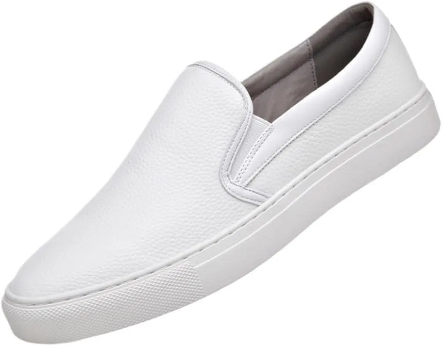 Мокасины мужские кожаные Loafers White DHFIRUFSHLO
