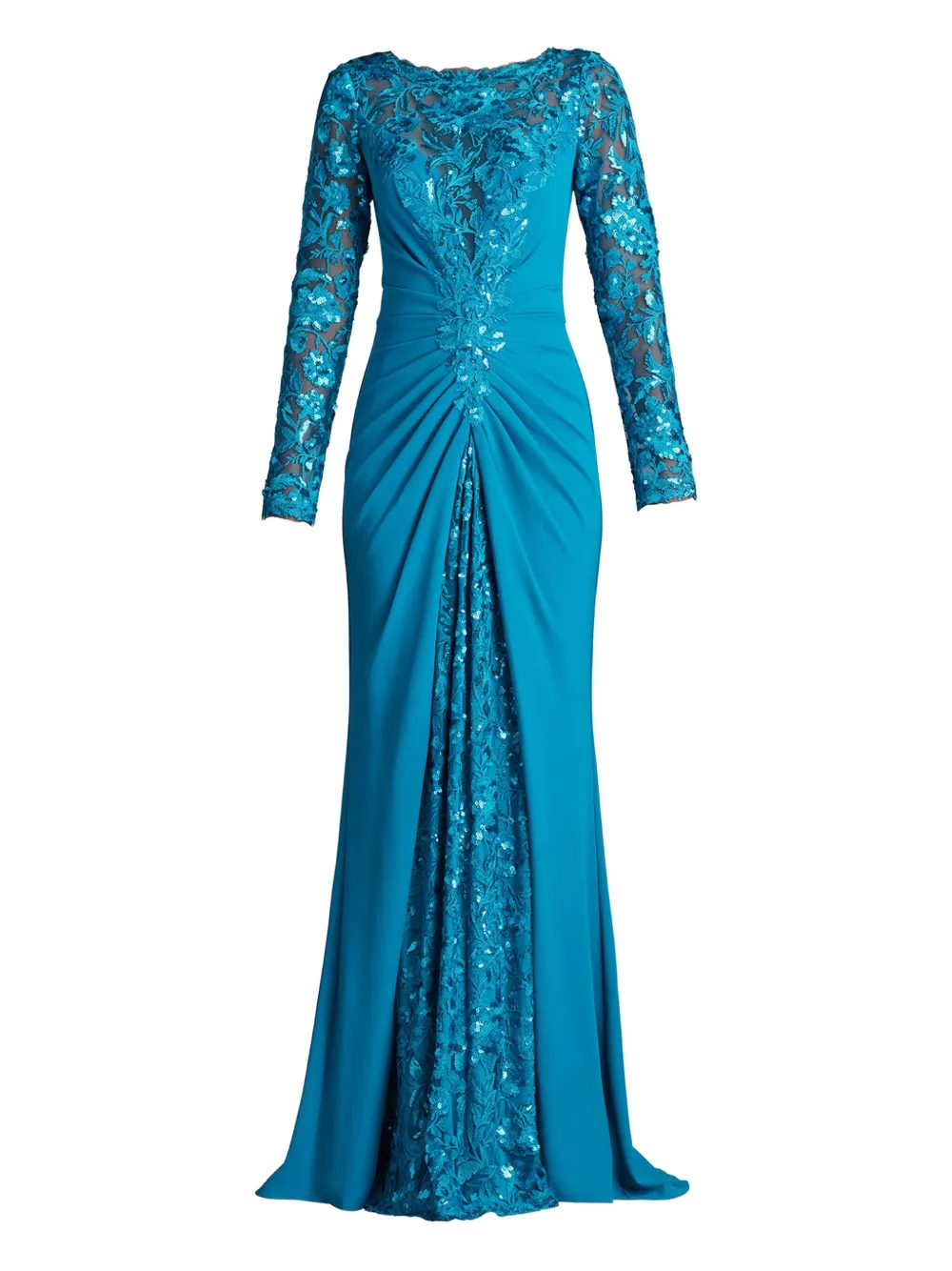 

Вечернее платье с пайетками Tadashi Shoji, синий