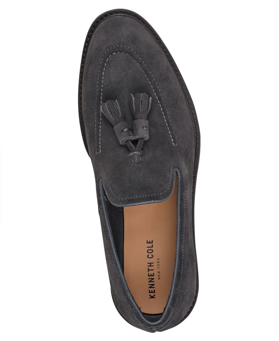 Мужские лоферы Madison с кисточками и застежкой-липучкой Kenneth Cole New York, Charcoal Suede — фото 4