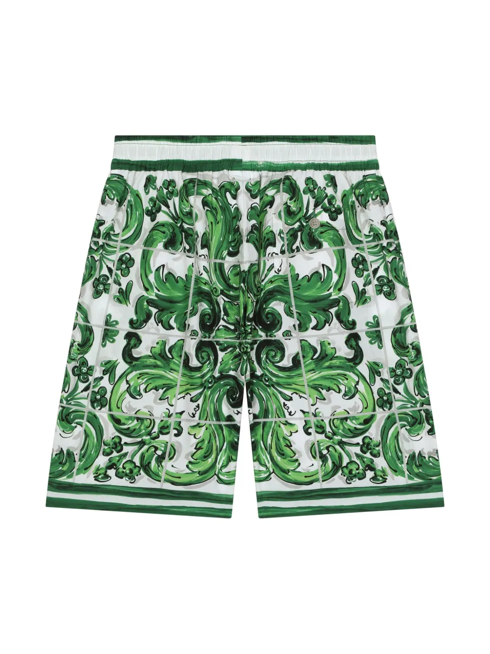Шорты с кулиской и принтом Majolica Dolce & Gabbana Kids, зеленый — фото 2