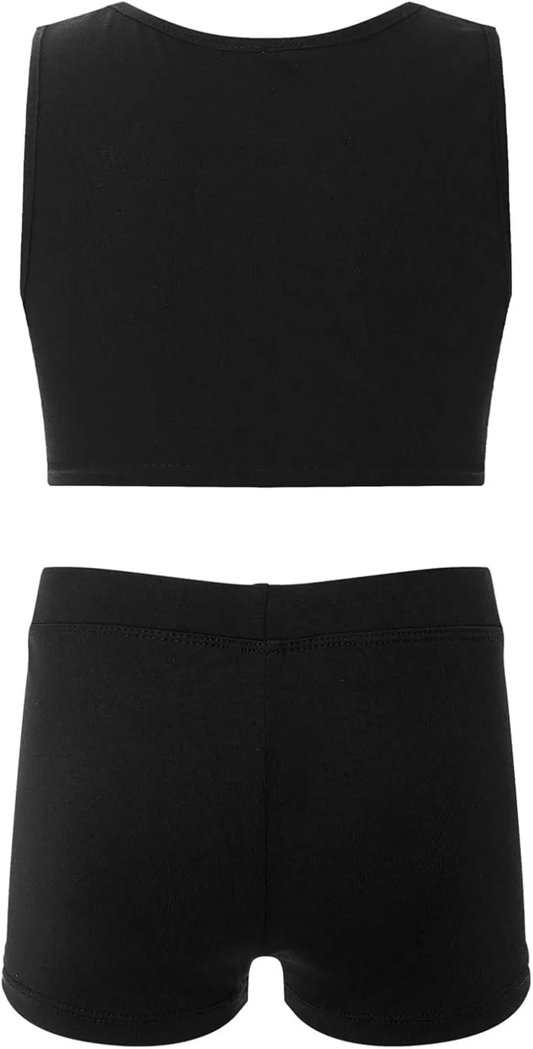 Детский спортивный комплект Crop Top и шорты Moily, белый — фото 2