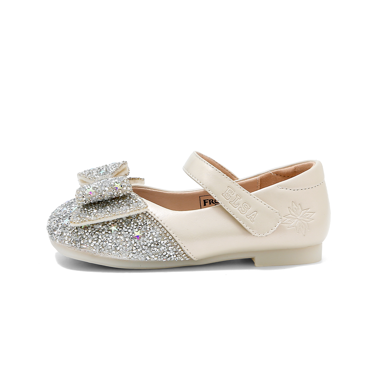 

Детские кожаные туфли серии Frozen Series с противоскользящей подошвой, амортизирующие, устойчивые к истиранию и ударам Disney, бежевый