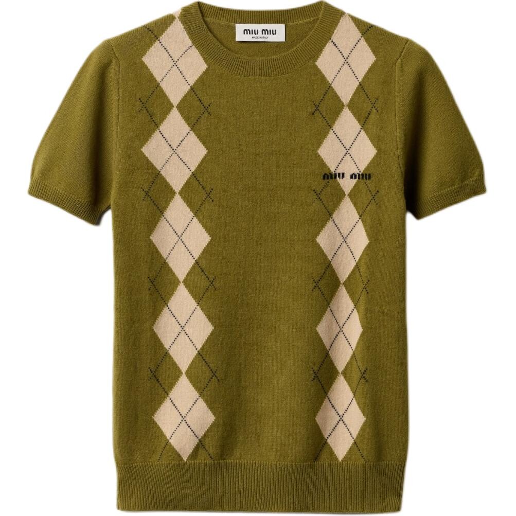 

Кашемировый свитер женский зеленый Miu Miu