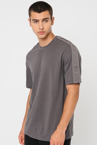 

Хлопковая футболка с логотипом ARMANI EXCHANGE, темно-серый