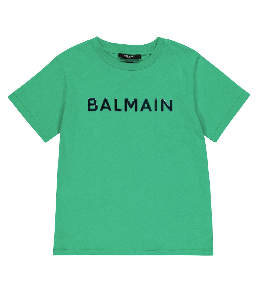 

Хлопковая футболка с логотипом Balmain, зеленый