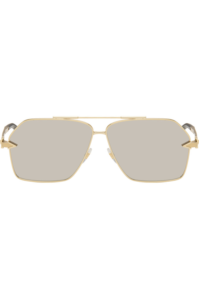 

Золотые солнцезащитные очки-авиаторы Avanti Versace, черно-золотой