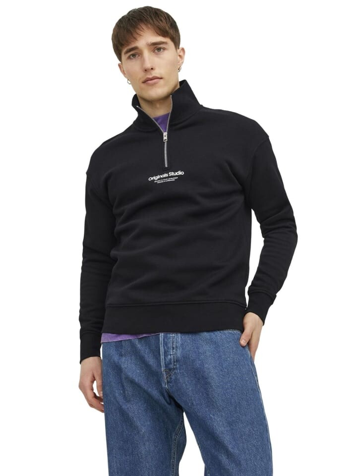 

Пуловер Jack & Jones JORVESTERBRO QUARTER ZIP, черный