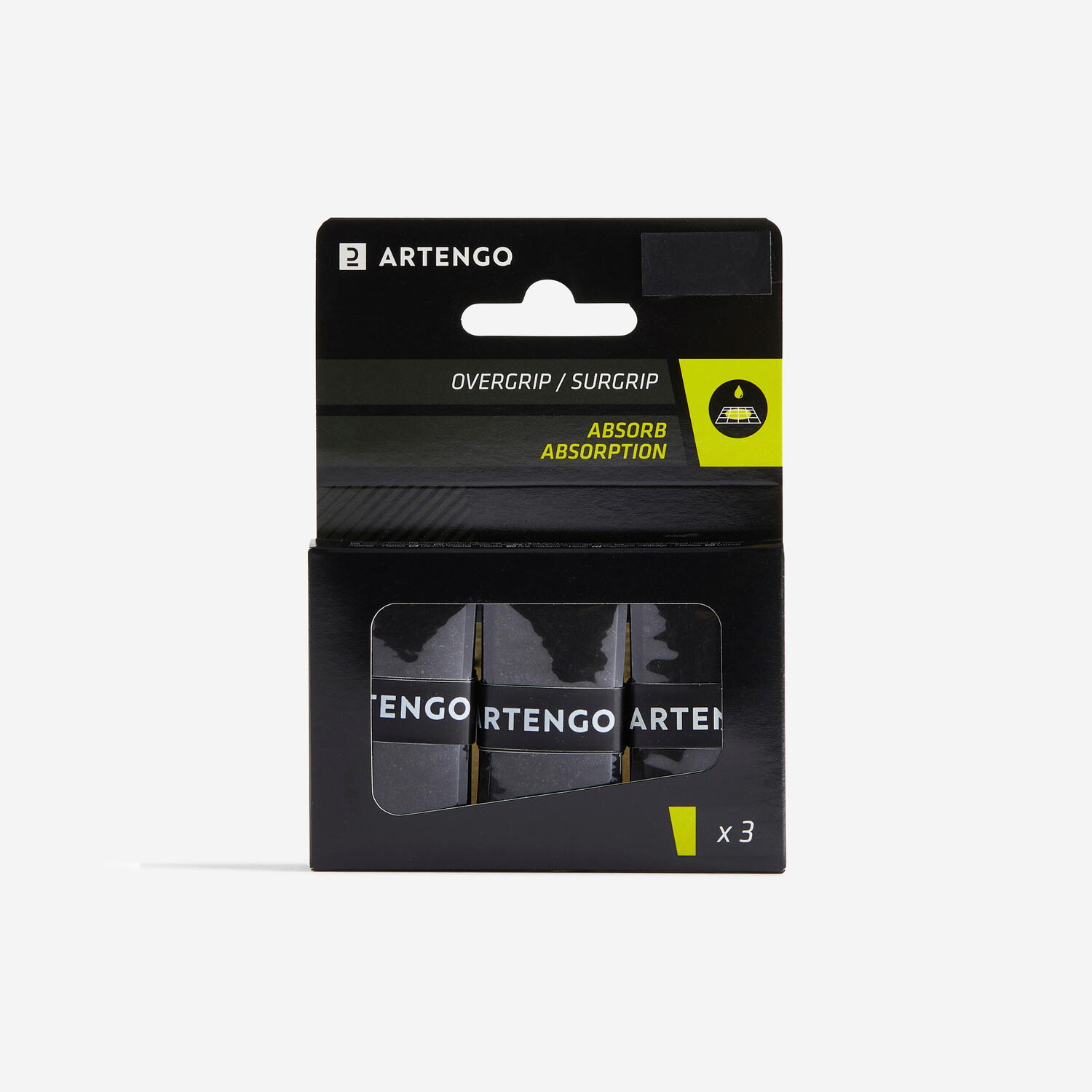 

Впитывающий комплект Tennis Overgrip Tri-Pack - черный Artengo
