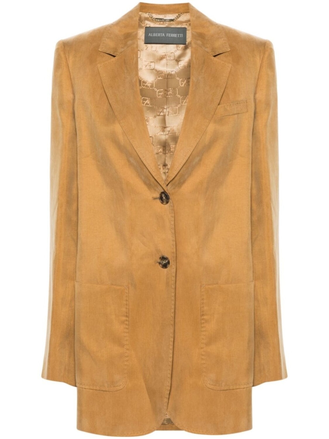 

Alberta Ferretti однобортный пиджак, коричневый
