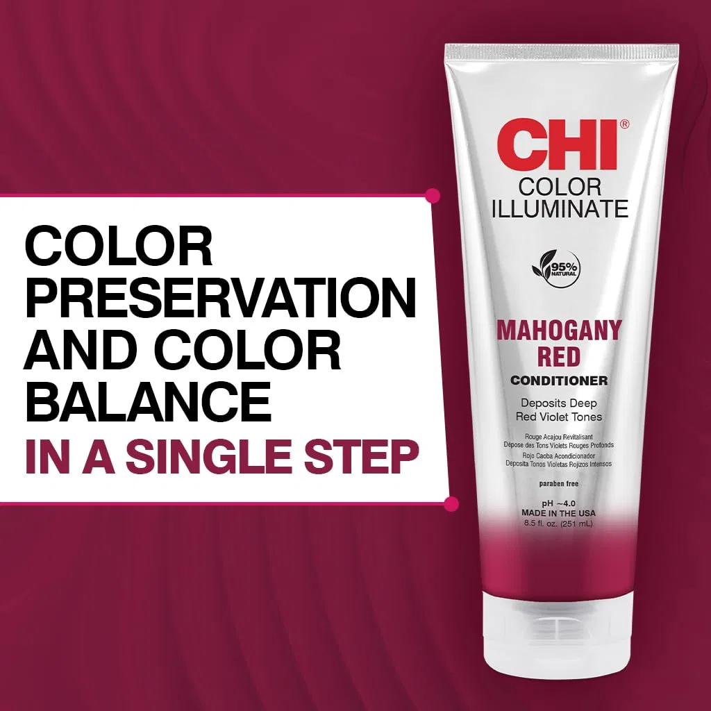 Кондиционер CHI Ionic Color Illuminate Mahogany Red 251 мл Chi, Mahogany Red — фото 2