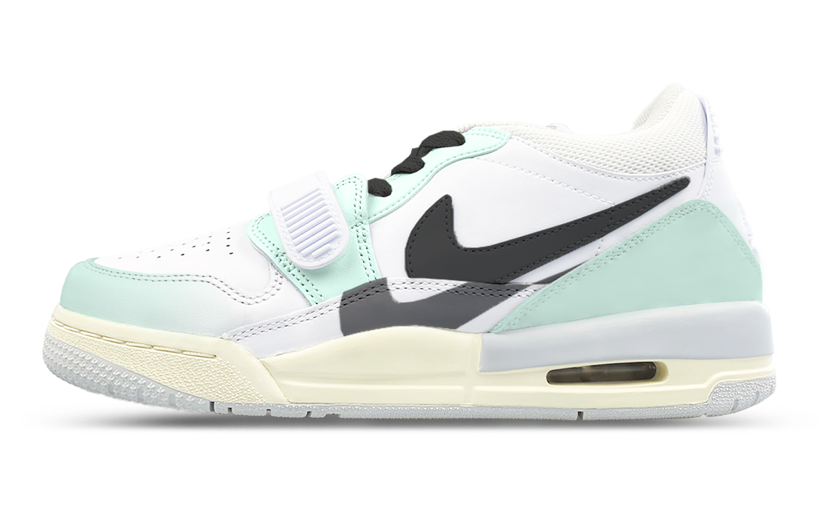

Jordan Баскетбольные кроссовки Legacy 312 Low-Top Vintage, мужские, белые, зеленые, черные