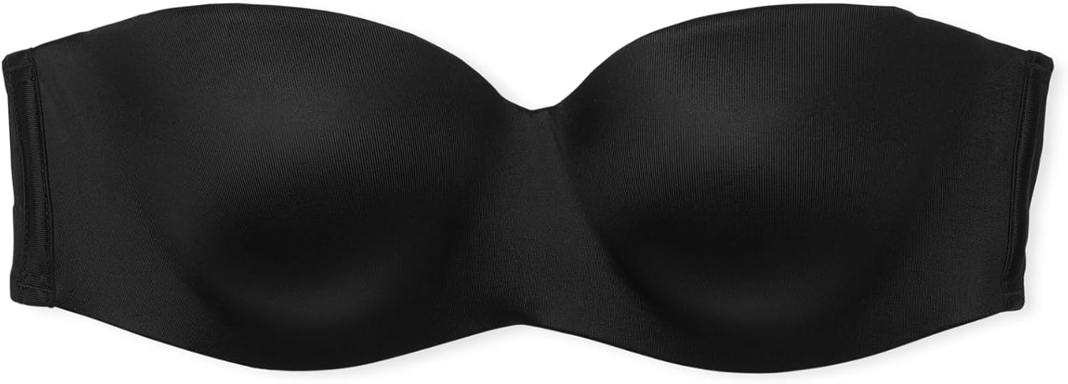 Victoria's Secret Женский бюстгальтер Pink Wear Everywhere без бретелей с легкой чашкой, бюстгальтеры для женщин (32A-38DDD), Pure Black — фото 3