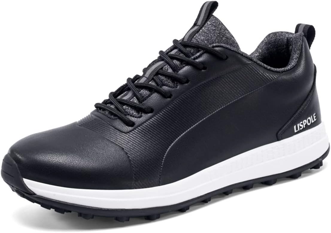 

Мужские гольф обувь для улицы без шипов, тренировочные кроссовки для гольфа, легкая мужская обувь для ходьбы Omcam, черный