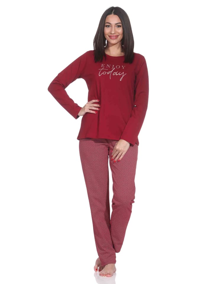 

NORMANN Пижама с длинными рукавами красного цвета