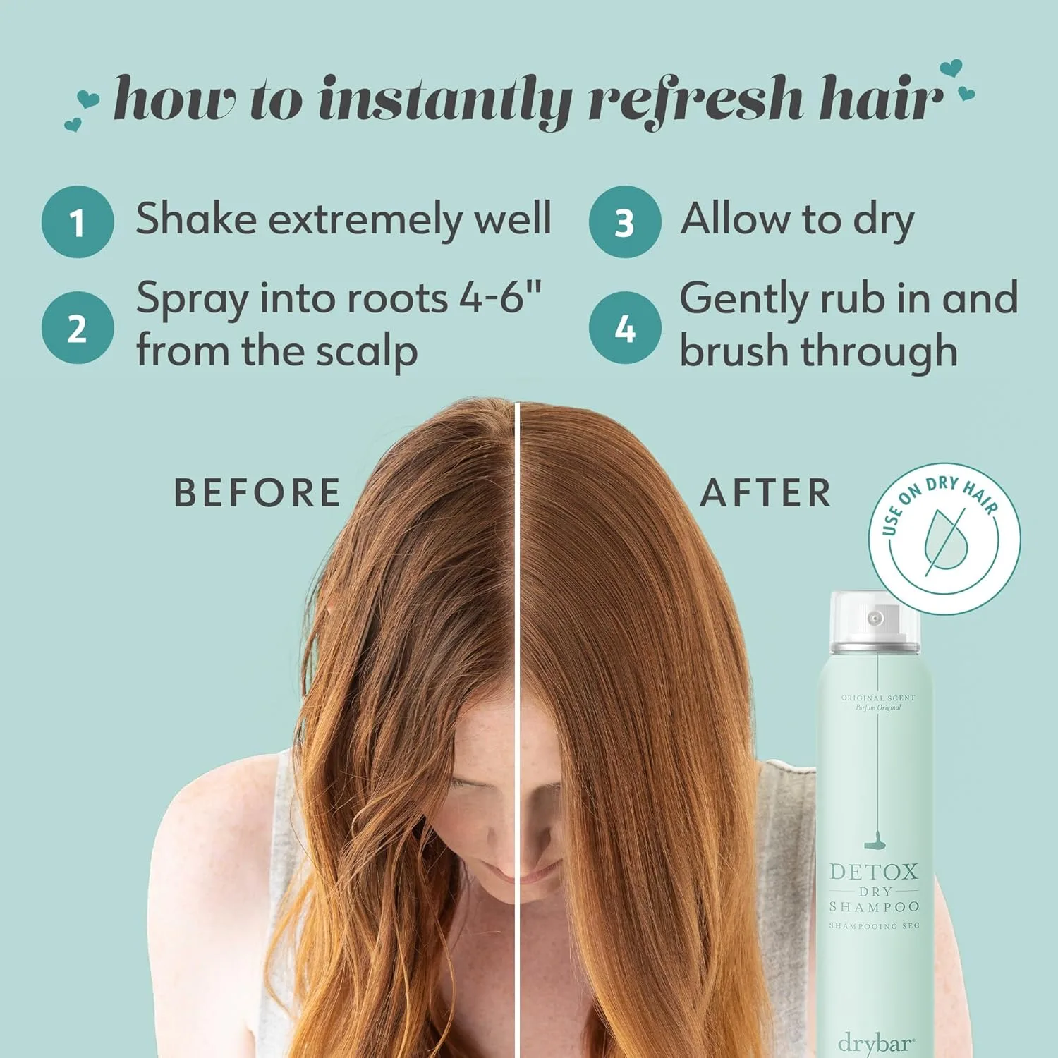 Набор из сухого шампуня Drybar Detox и газированного спрея Drybar Seltzer с лаком для волос гибкой фиксации. — фото 2