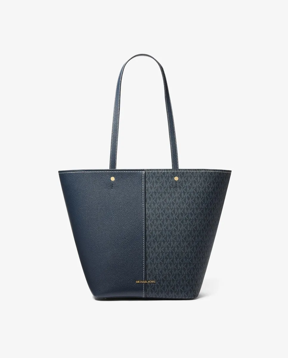 

Сумка-тоут с логотипом через плечо Michael Michael Kors, темно-синий