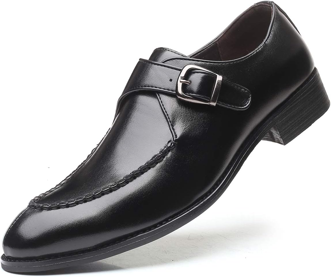 

Мужские туфли Santimon Mens Monk, формальные, для делового и повседневного стиля, удобные модные лоферы без шнурков, черный