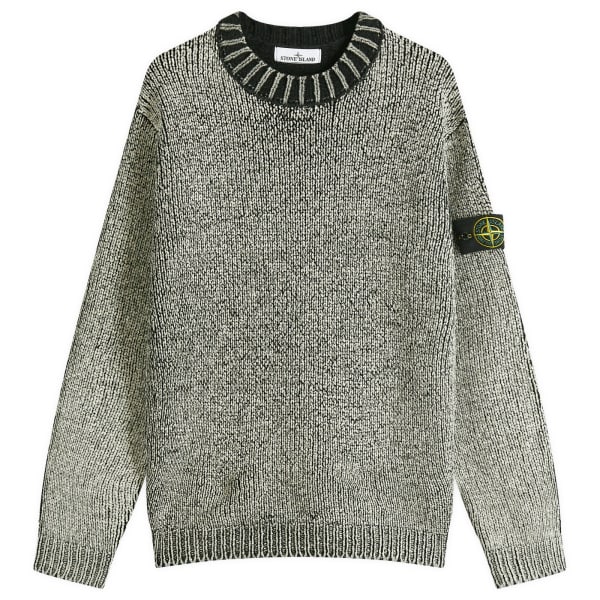 

Джемпер с круглым вырезом и принтом ручной работы Stone Island, черный