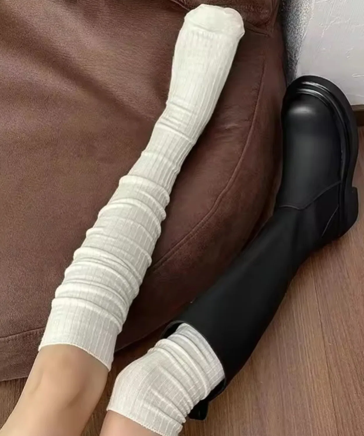 Носки высокие ribbed от ammy., белый