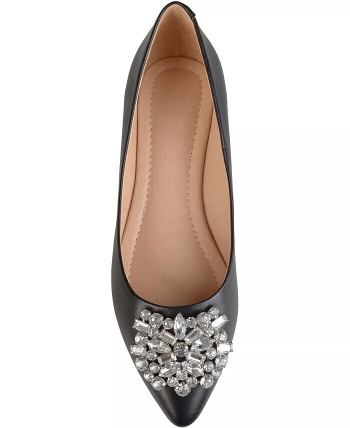 Женские туфли Renzo Jeweled Flats Journee Collection, черный — фото 4