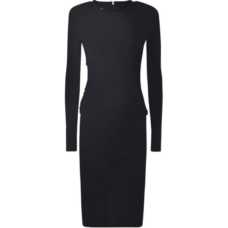 

Aramis платье миди с длинными рукавами и сборками PINKO, черный