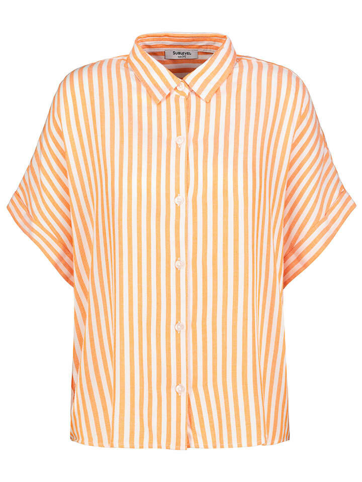 

Блуза Sublevel, цвет orange/weiß