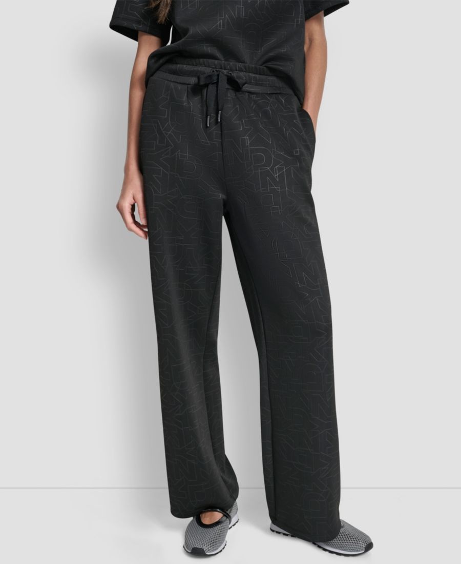 

Женские брюки с тисненым логотипом, надеваемые через голову DKNY, Black