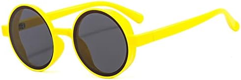 

Круглые солнцезащитные очки 2027 года для женщин в стиле ретро-панк, трендовые желто-оранжевые солнцезащитные очки для мужчин, защита от УФ-излучения UV400 MTZJH, Yellow Grey