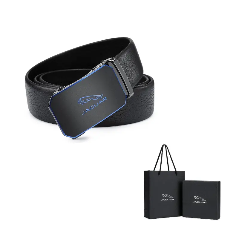 

JAGUAR Мужской кожаный ремень из коровьей кожи шириной 3,55 см, Blue