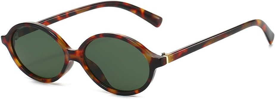 

Винтажные маленькие овальные женские солнцезащитные очки, модные очки с леопардовым принтом, зеленые очки в стиле ретро, ​​разноцветные солнцезащитные очки KTUCN, Leopard Green