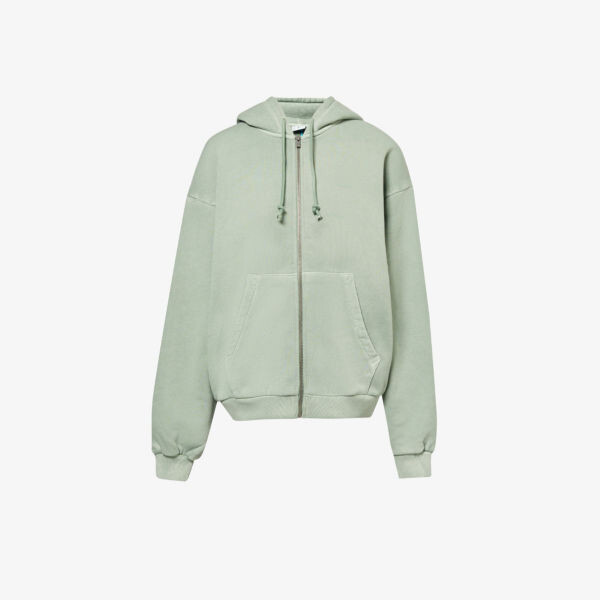 

Толстовка everywear comfort из хлопкового джерси с тисненым логотипом и застежкой-молнией Gymshark, цвет dollar grn/pgmnt grm d+w