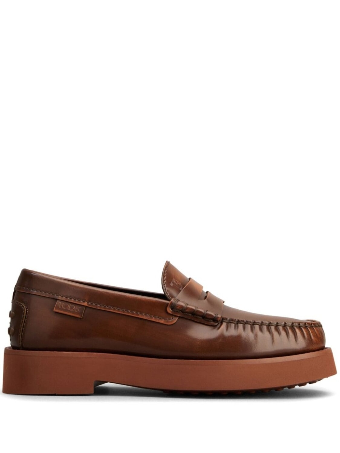 

Tod's лоферы с миндалевидным носком, коричневый