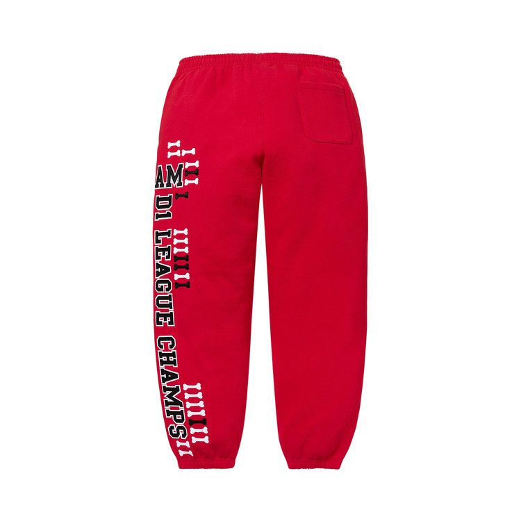 Спортивные брюки Supreme League Champs Sweatpant, Red — фото 2