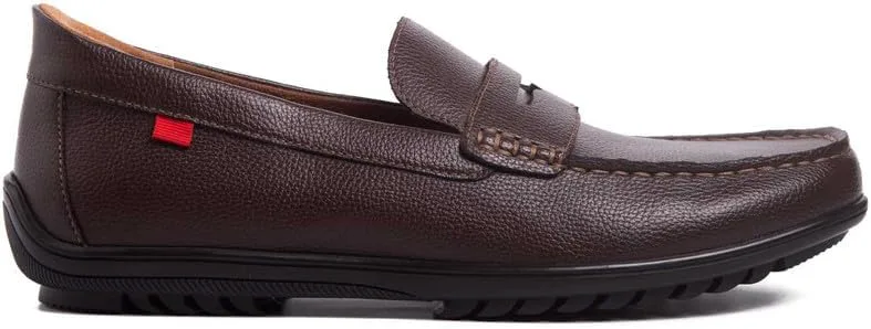Marc Joseph New York Men's Casual Hands Free Slip on Penny Loafers, коричневый — фото 4
