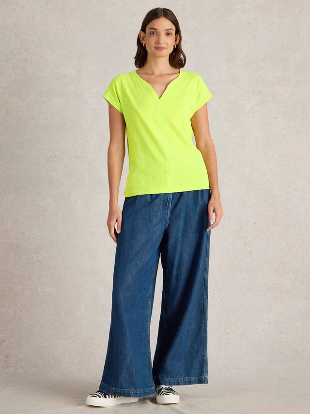 

Футболка Nelly с вырезом-качелькой White Stuff, Bright Yellow