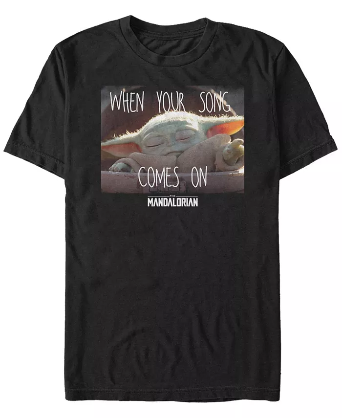 

Мужская футболка с коротким рукавом Star Wars The Mandalorian The Child When Your Song Comes on Fifth Sun, черный
